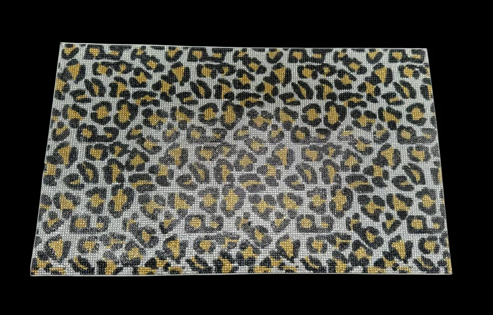 Small Gold Leopard Self-Adhesive Rhinestone Sheet 15.75 x 9.45